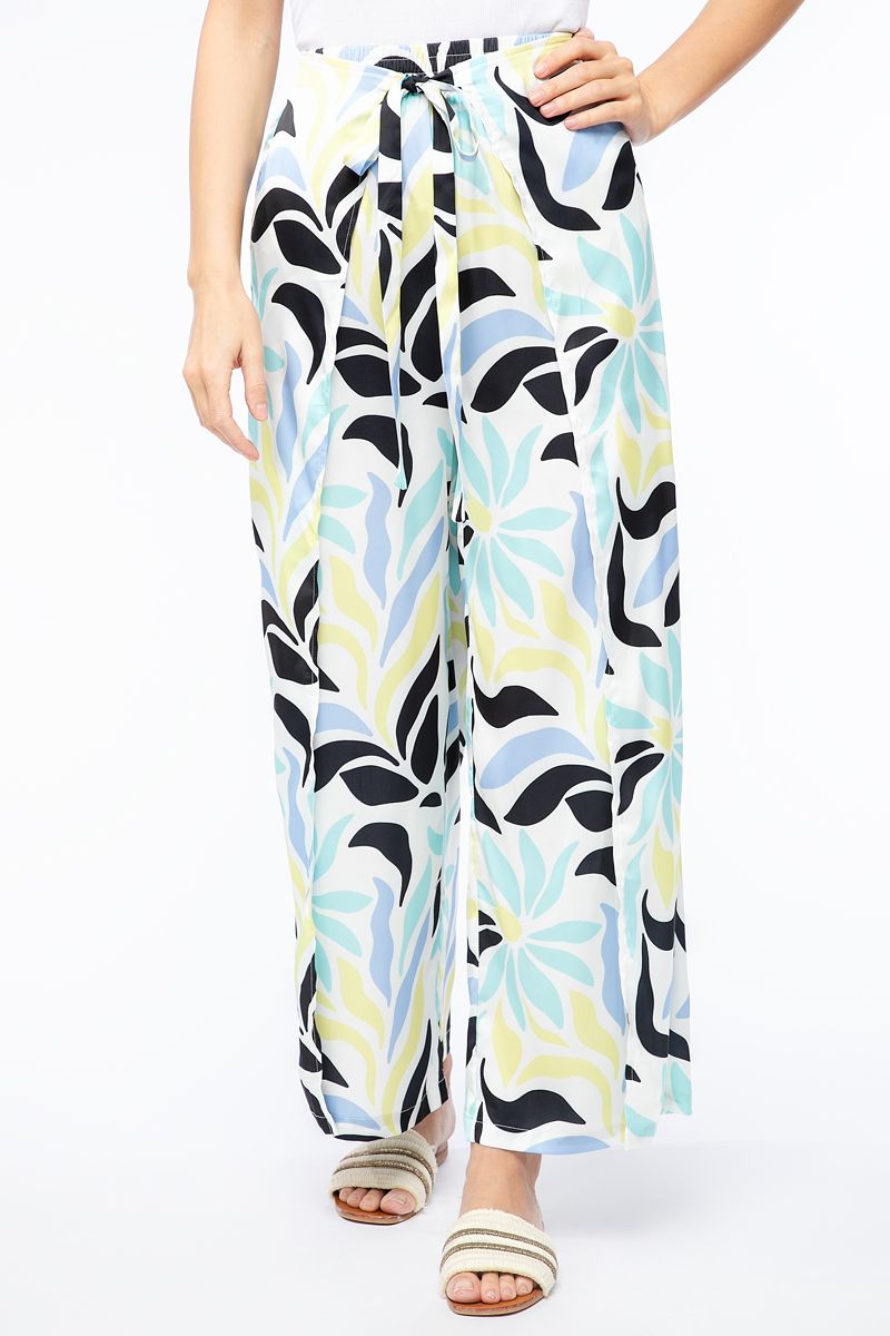 printed women wrap pants