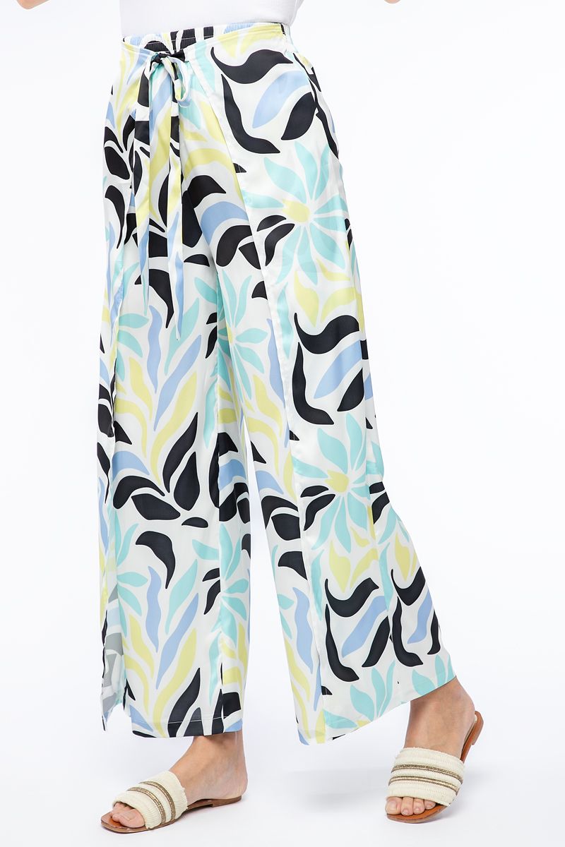printed women wrap pants