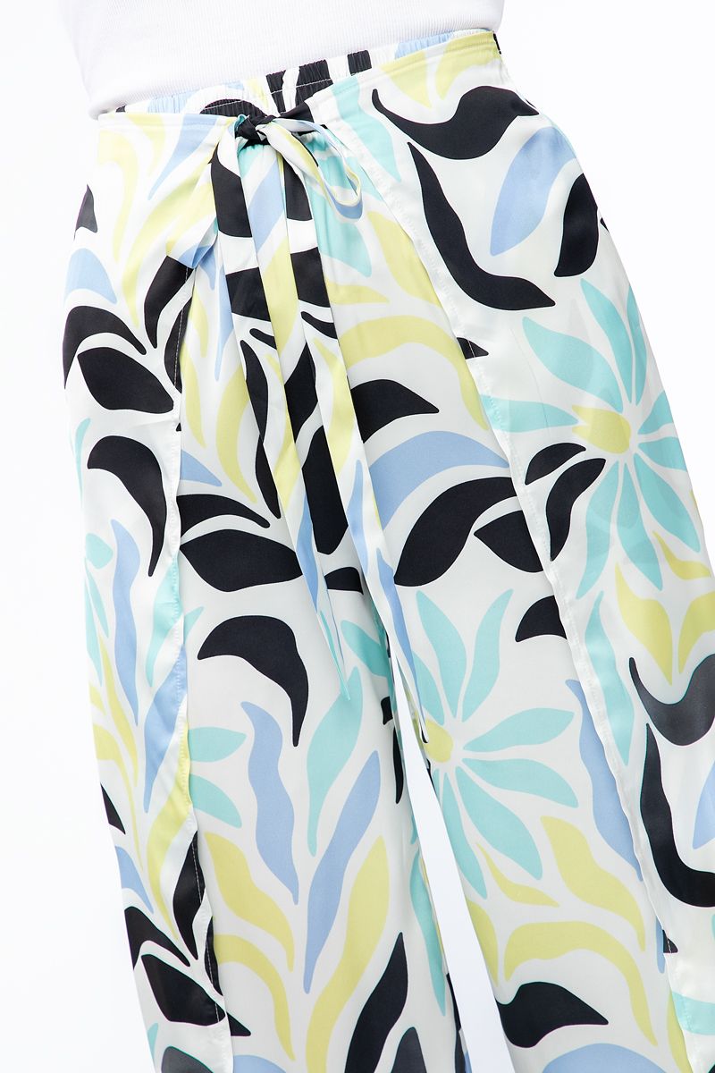 printed women wrap pants