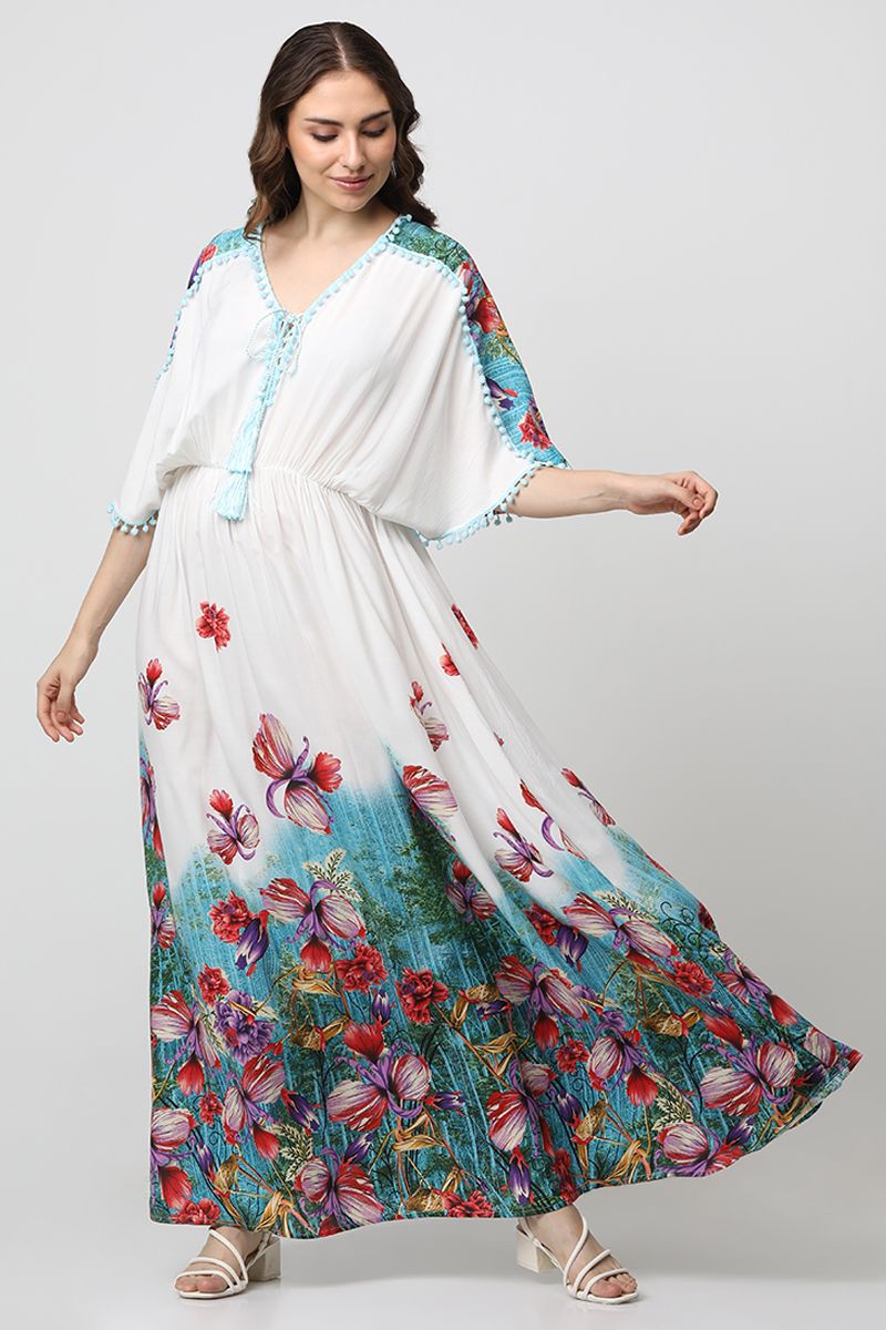 printed maxi women dress