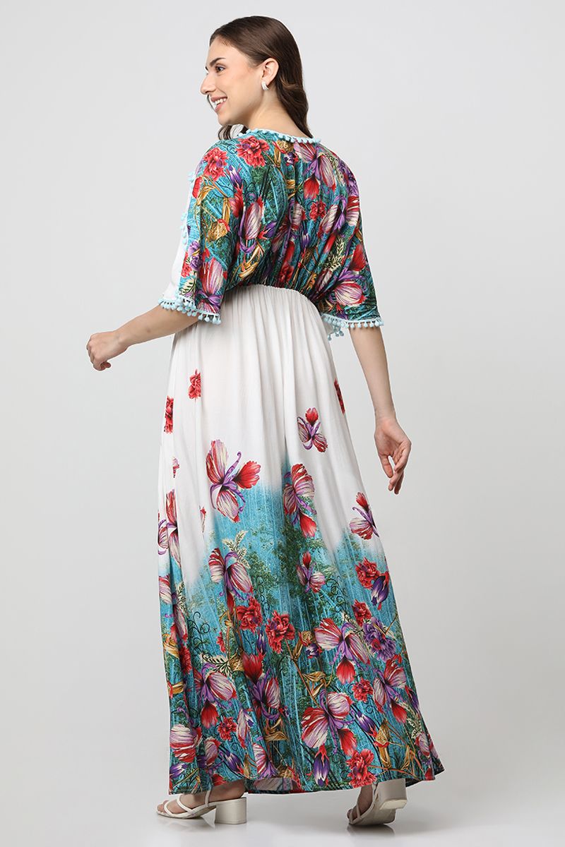 printed maxi women dress