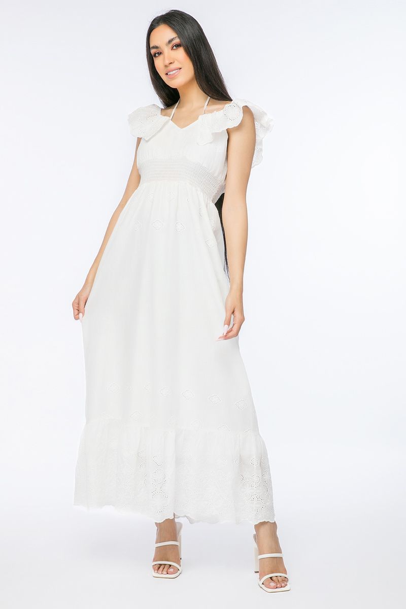 فستان نسائي بفتحات مخرمة