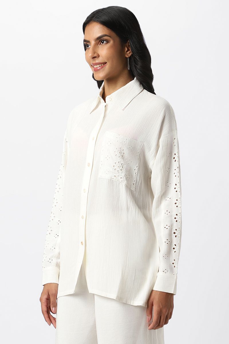 women shirt with perforated slots