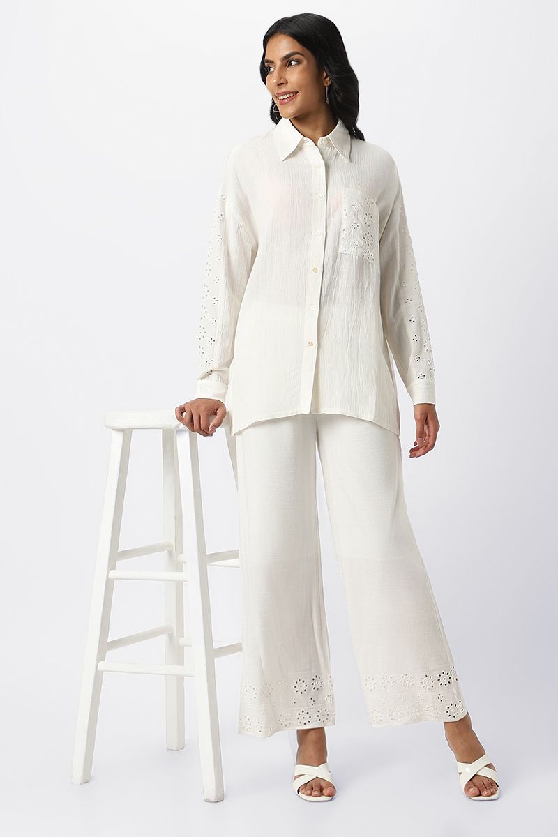 women shirt with perforated slots