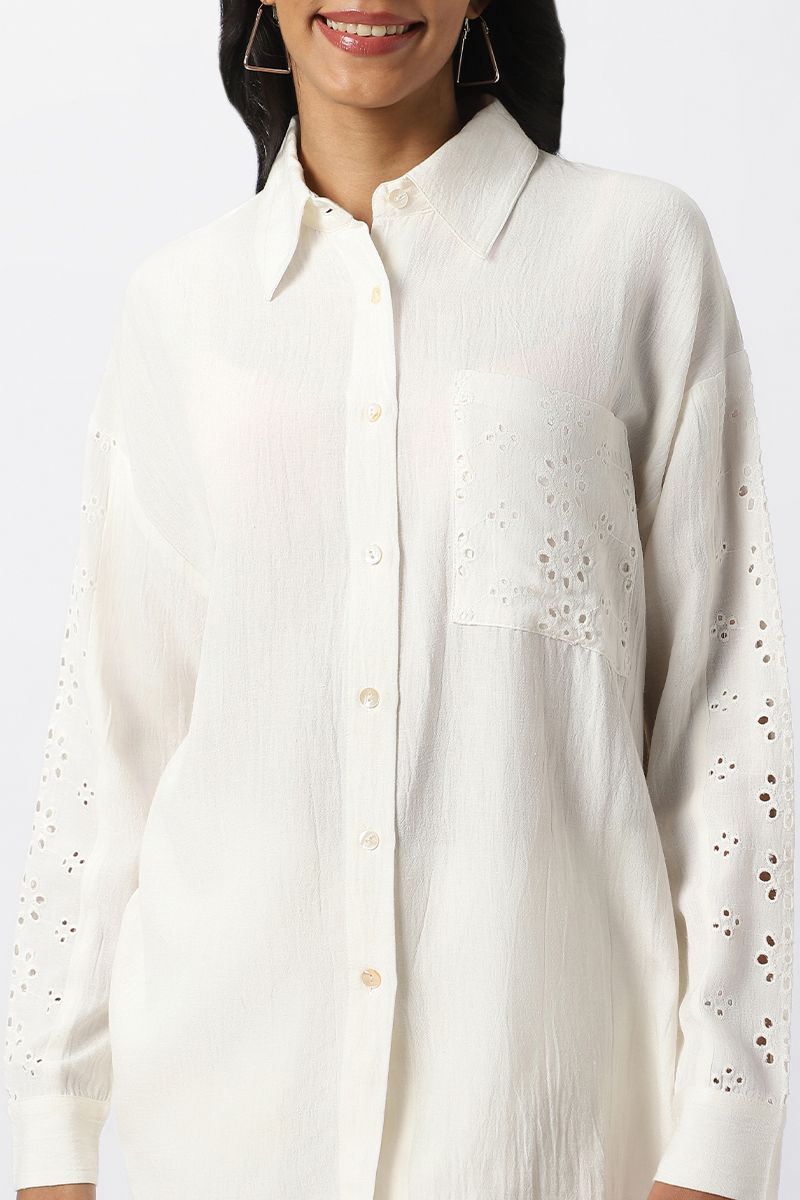 women shirt with perforated slots