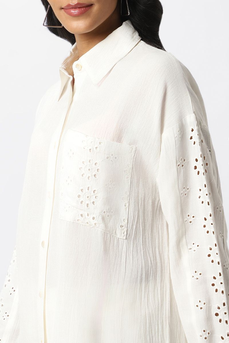 women shirt with perforated slots