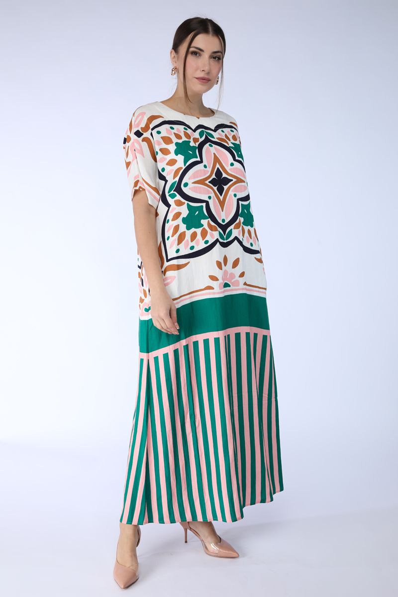 فستان ماكسي بطبعات