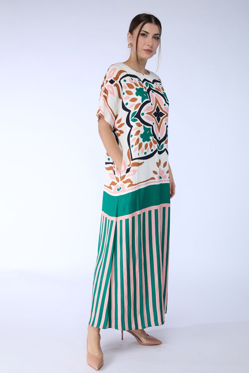 فستان ماكسي بطبعات