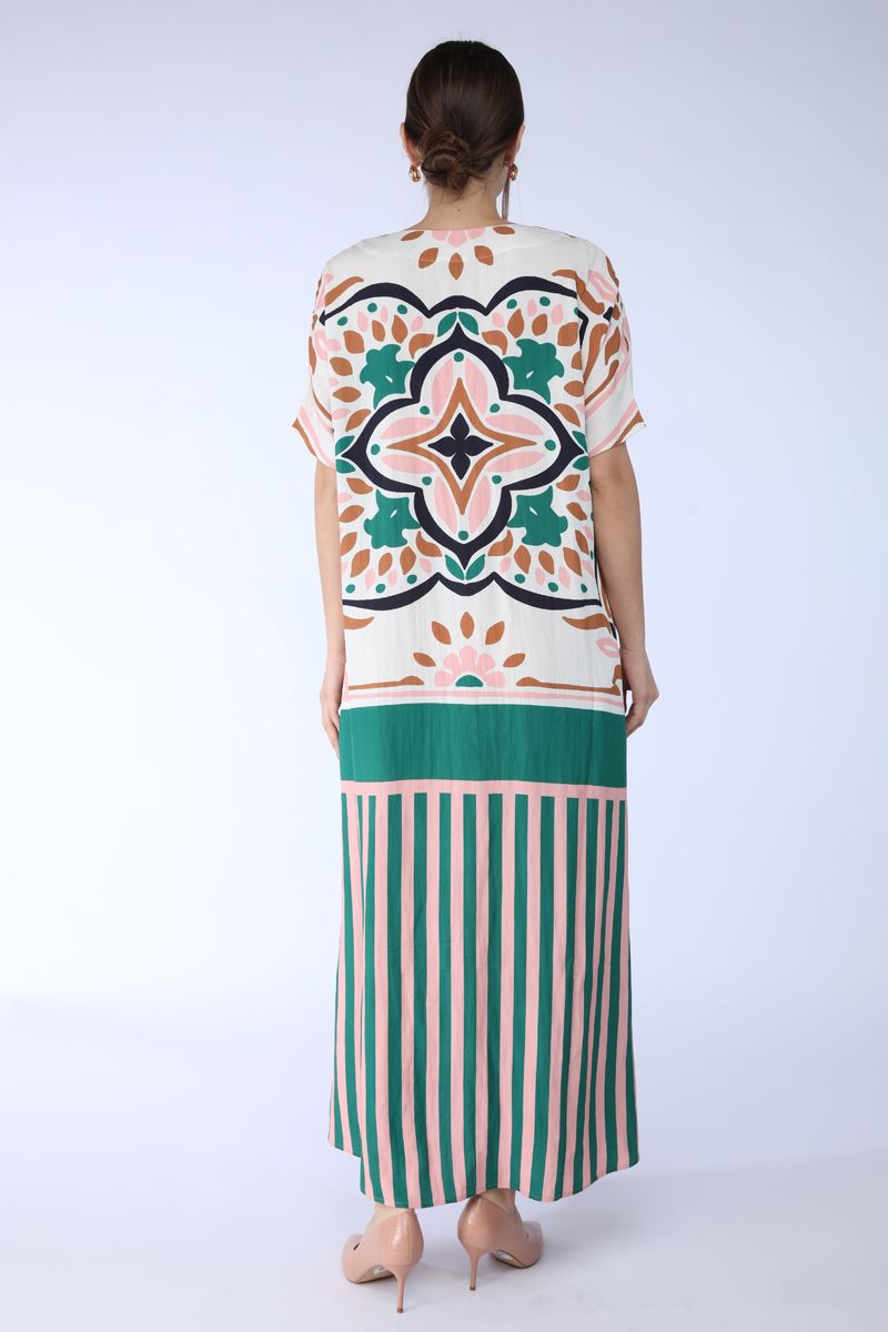 فستان ماكسي بطبعات