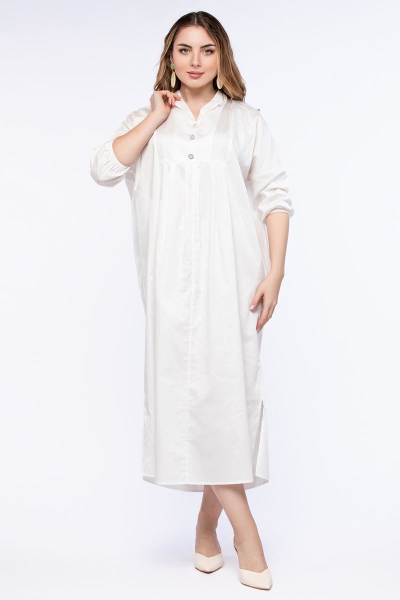 فستان نسائي بلون موحد