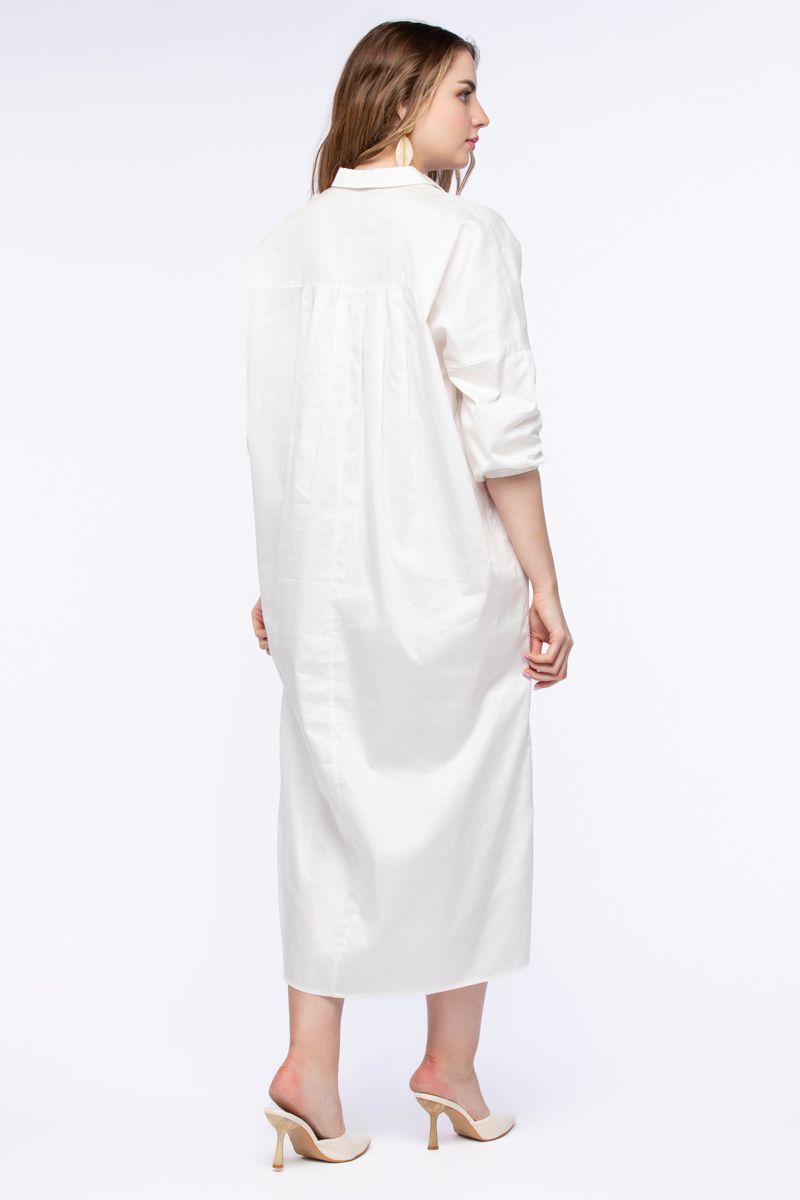 فستان نسائي بلون موحد