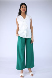 solid colored women flowy pants