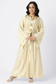 jallabiya with golden printed pattern