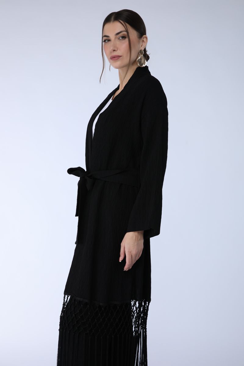 abaya with fringes