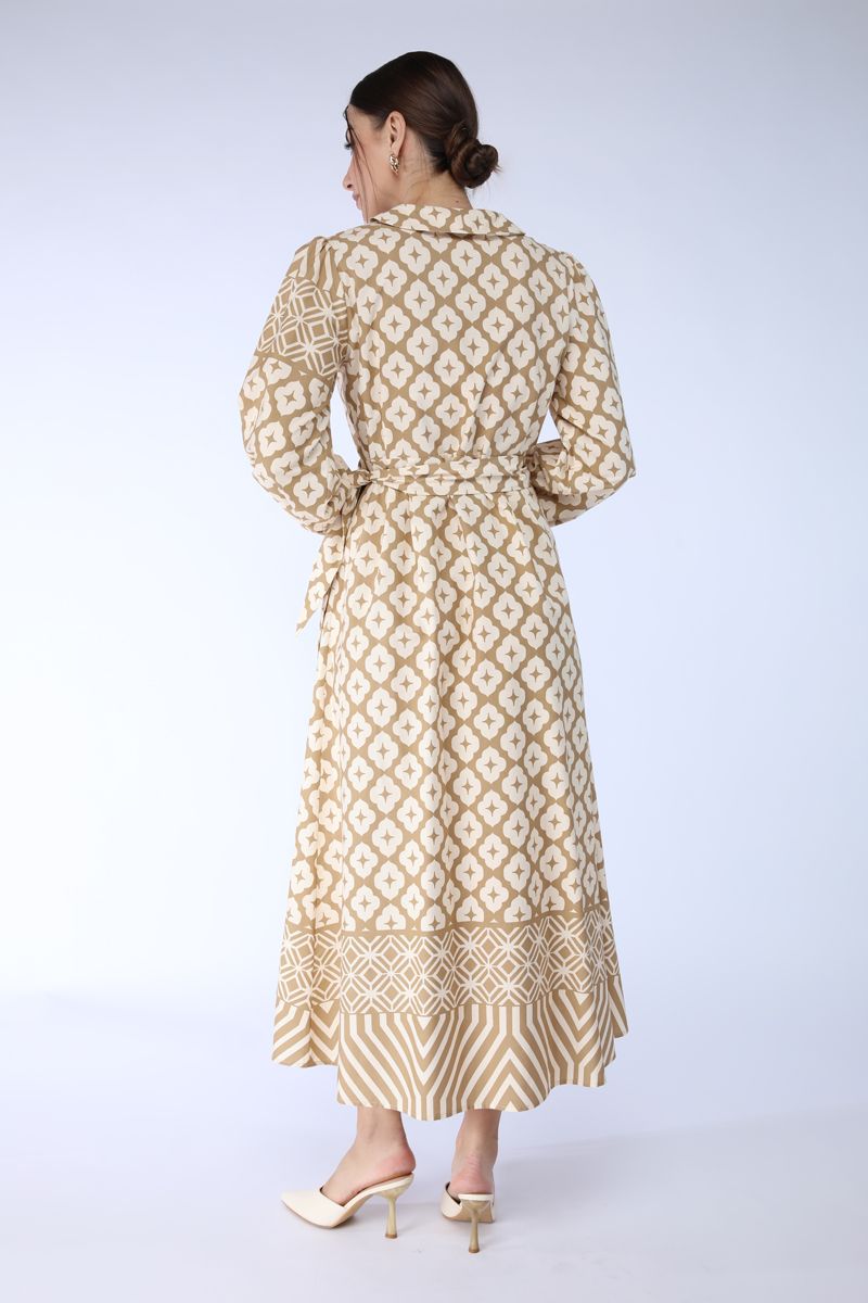 printed wrap maxi dress