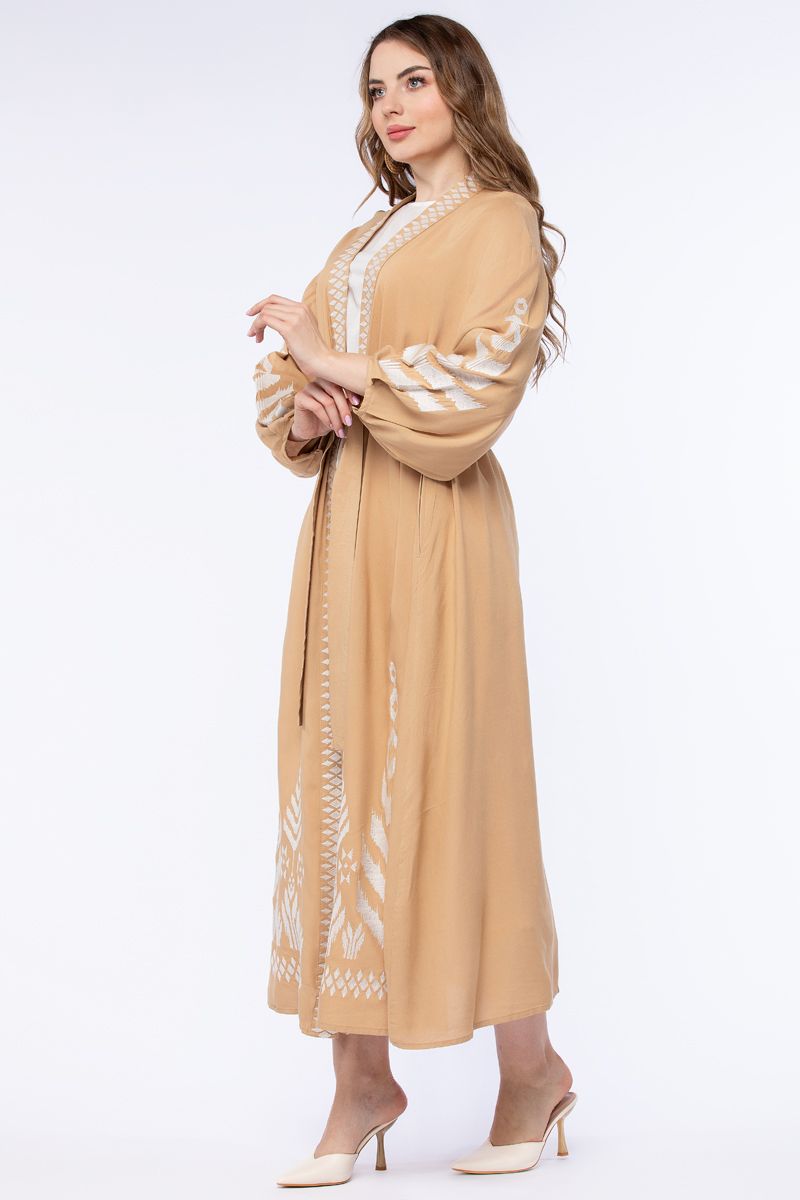women abaya with embroidery