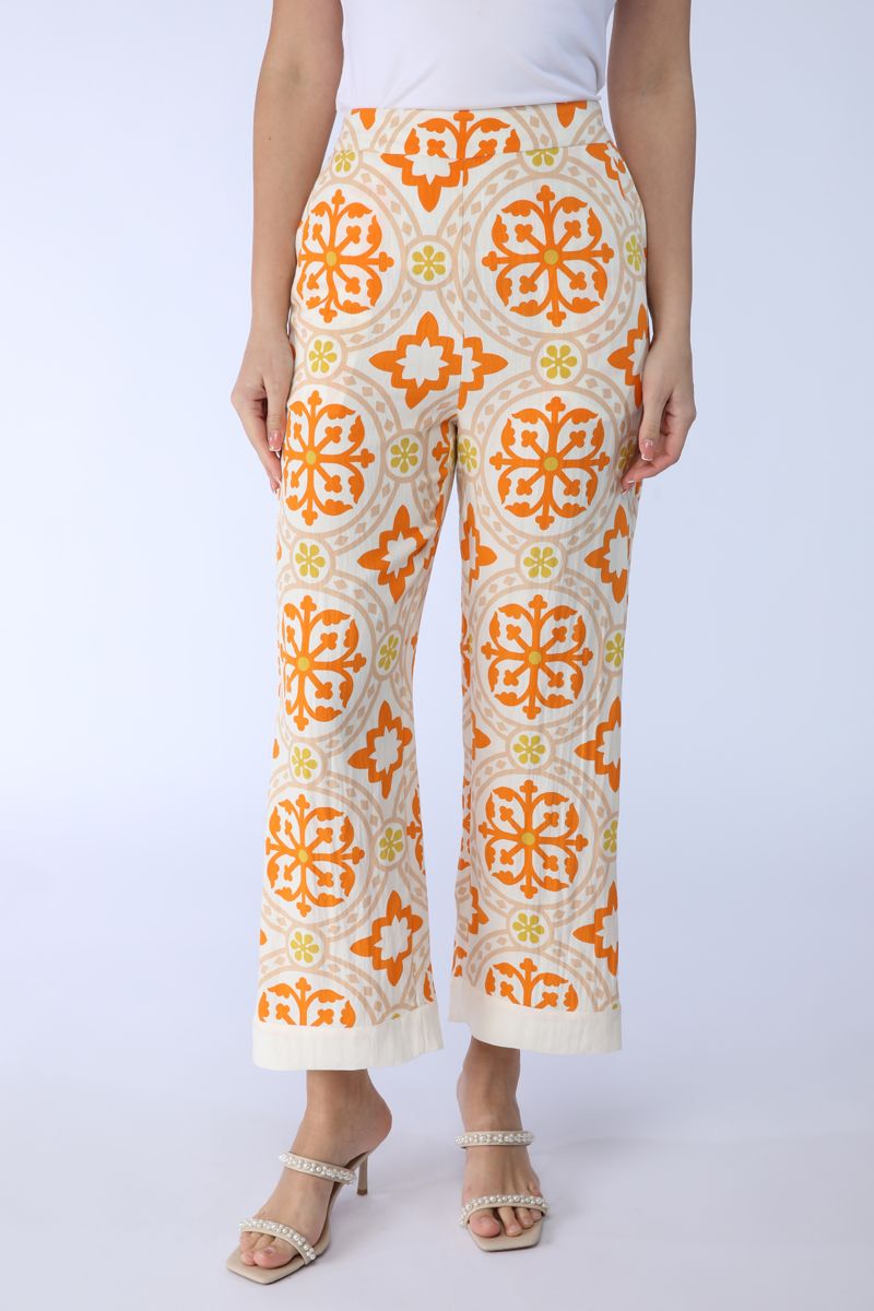 printed flowy pants