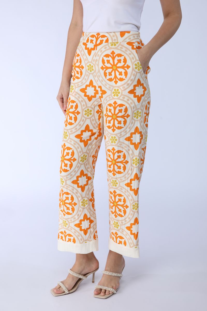 printed flowy pants