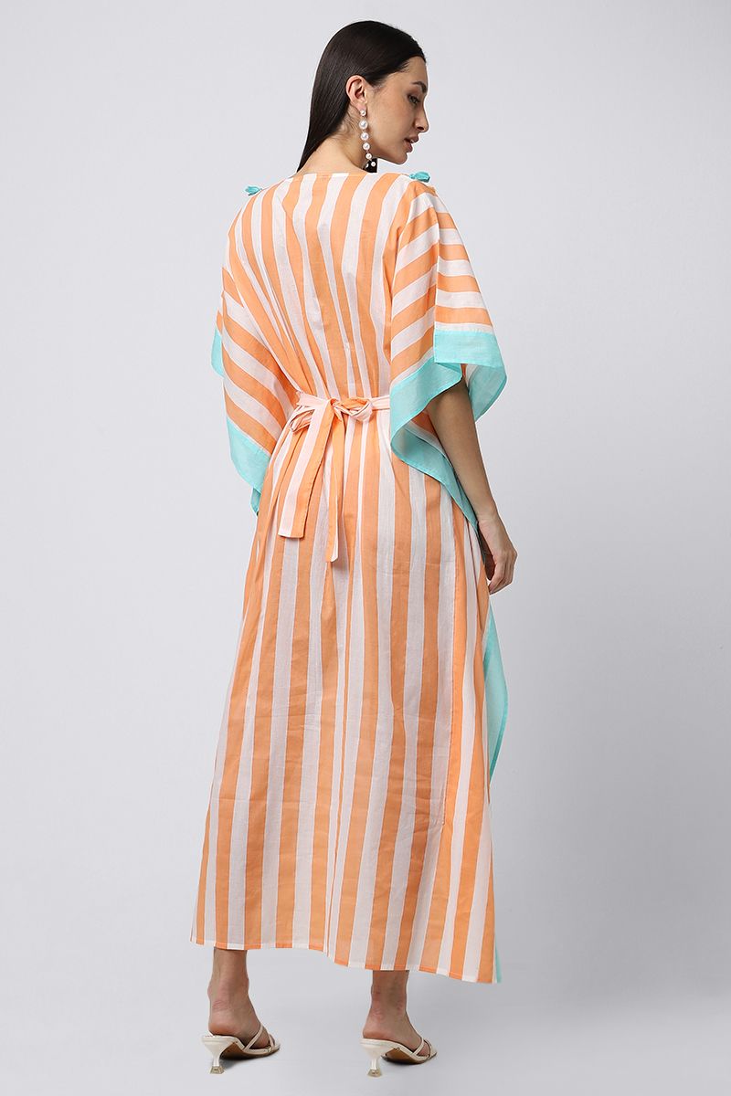 striped jallabiya with tassels