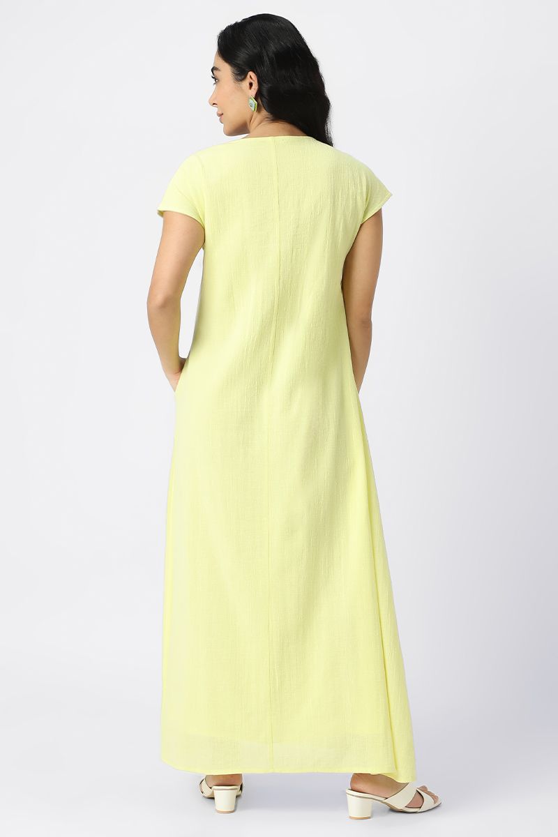 فستان ماكسي مزين بالخرز