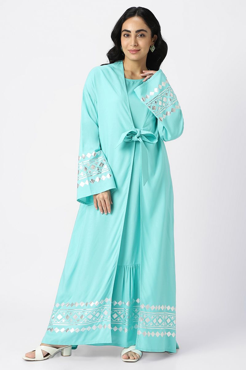 abaya with oriental prints