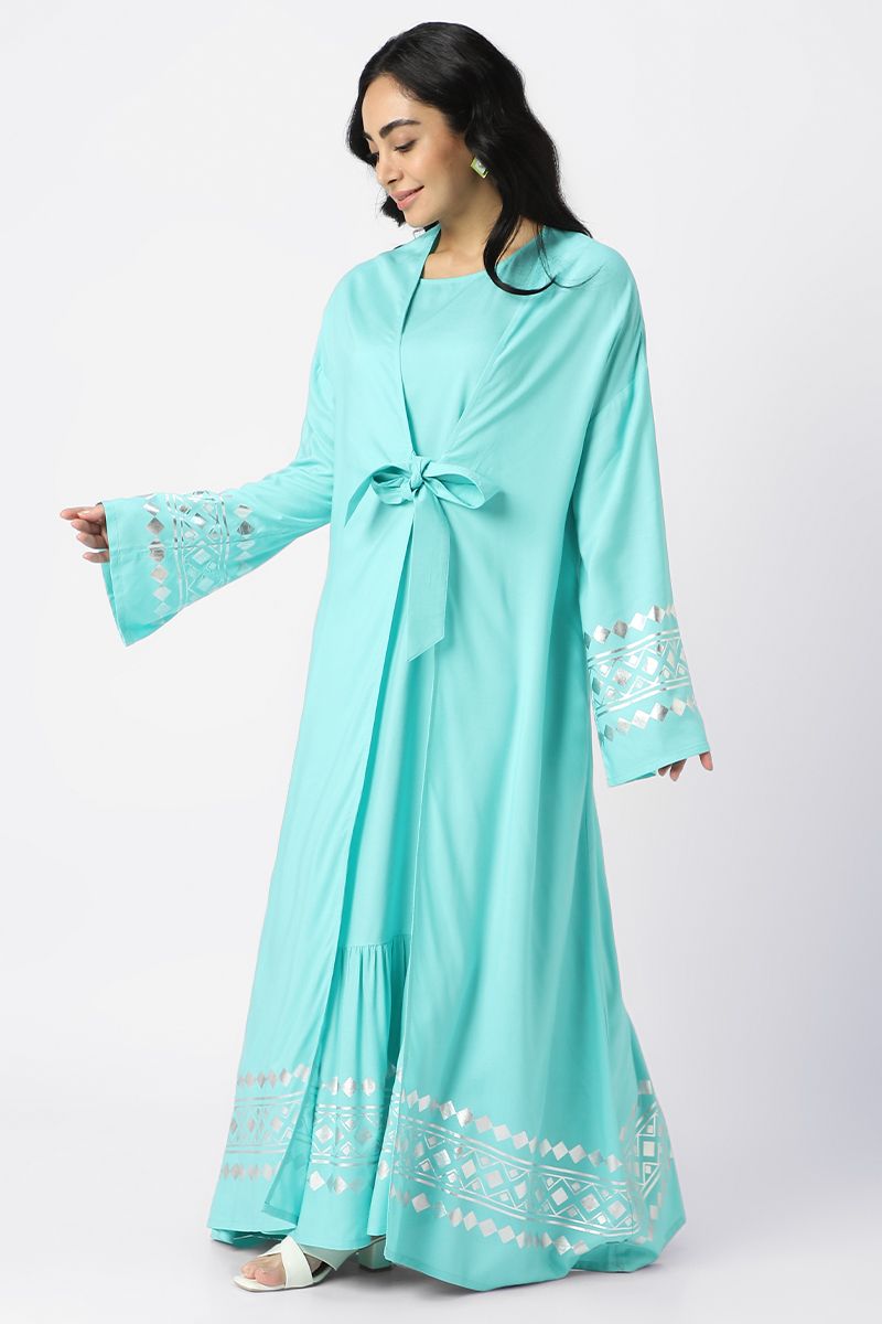 abaya with oriental prints