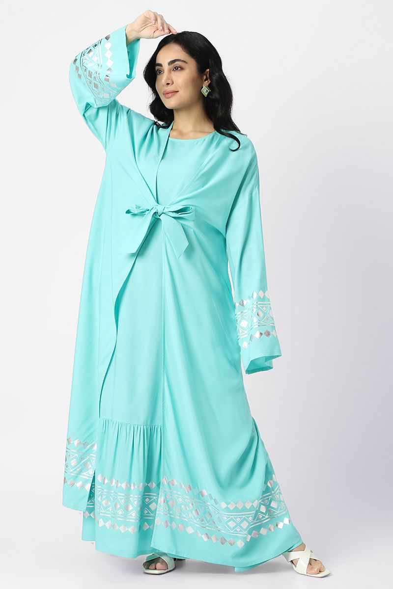 abaya with oriental prints