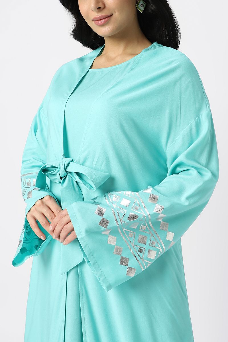 abaya with oriental prints