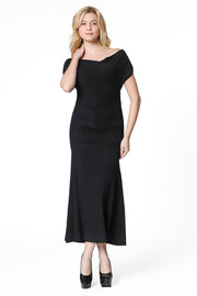 off-shoulder longline dress