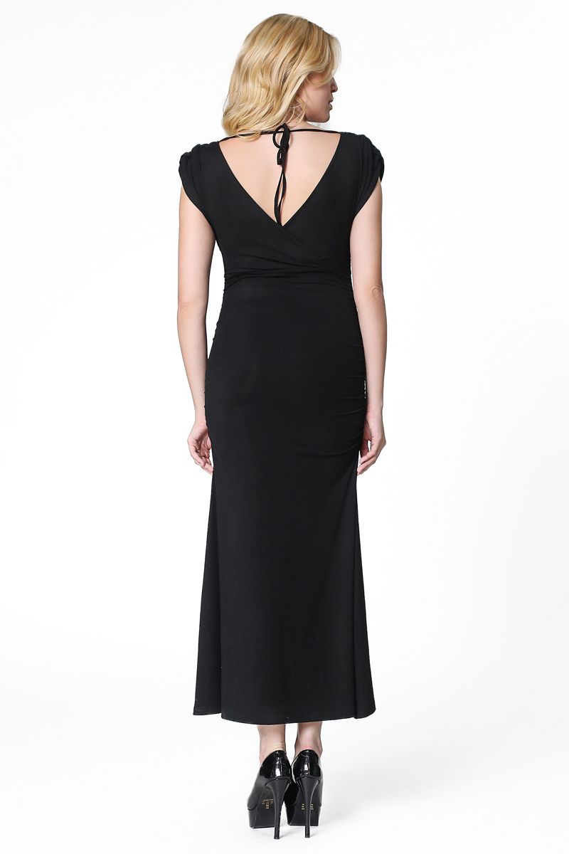 off-shoulder longline dress