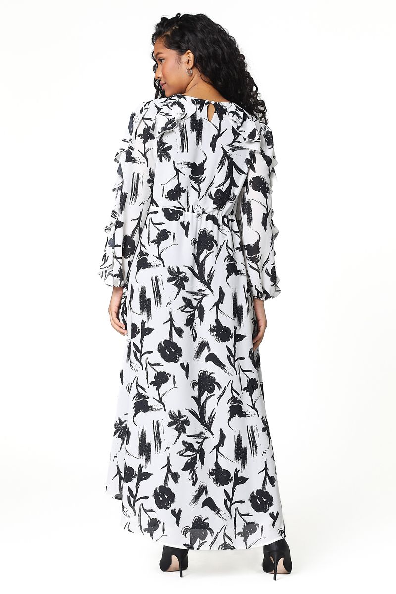 فستان ماكسي بطبعات