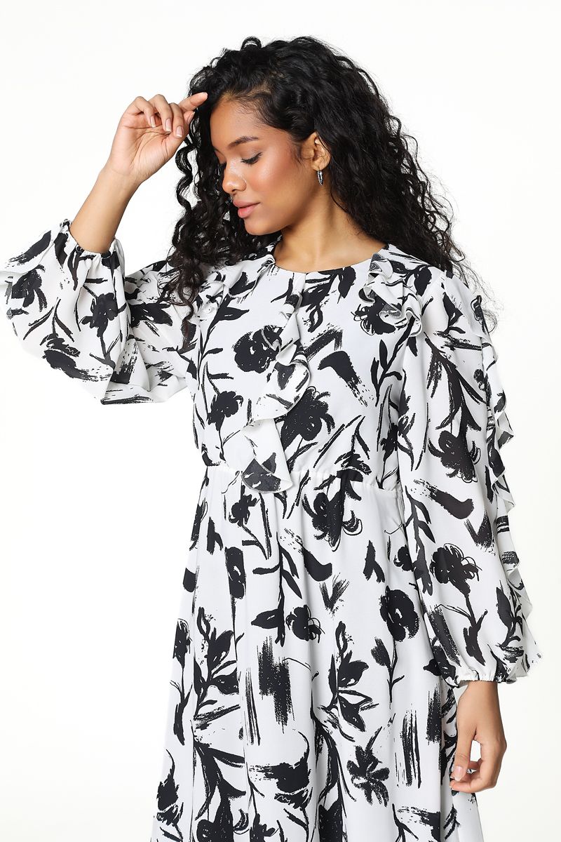 فستان ماكسي بطبعات