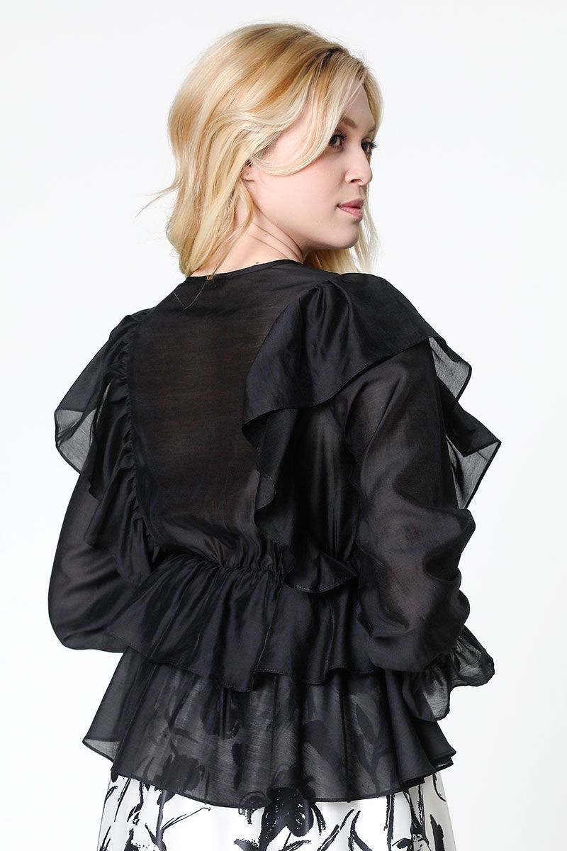 ruffled blouse