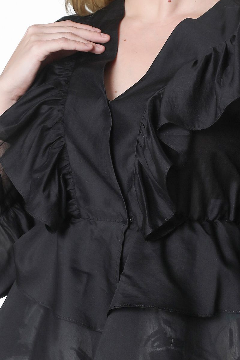 ruffled blouse