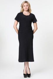 longline dress with front zipper