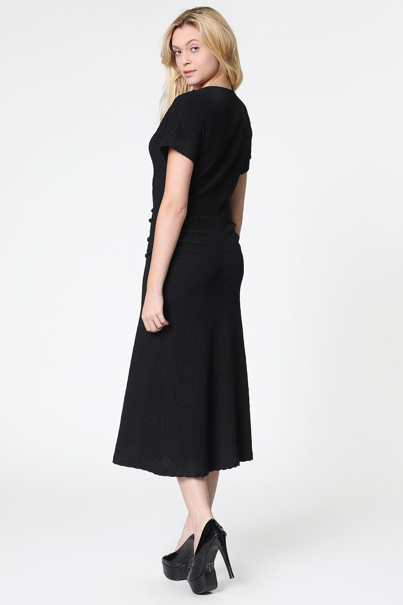 longline dress with front zipper