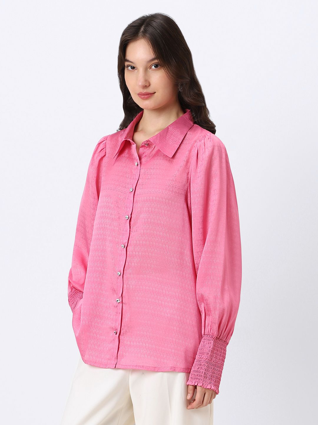 قميص نسائي بخامة منقوشة