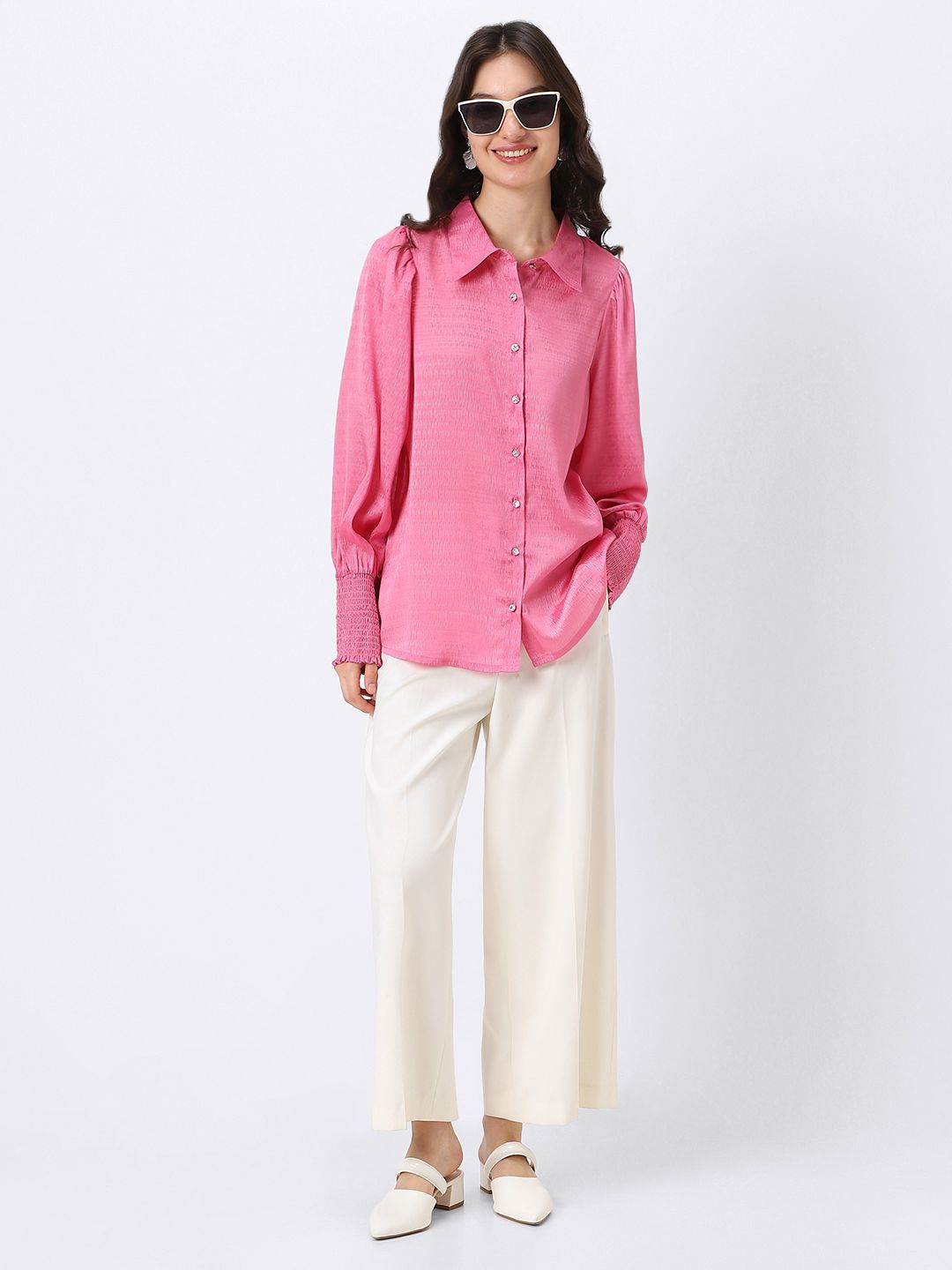 قميص نسائي بخامة منقوشة