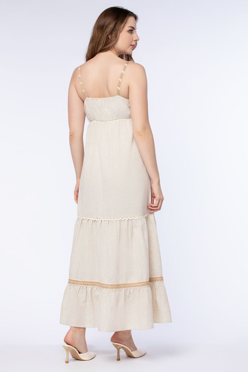 فستان نسائي ماكسي بأزرار