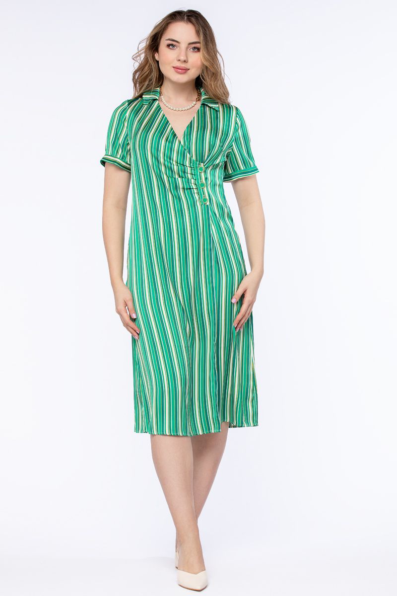 فستان نسائي مخطط بستايل لف