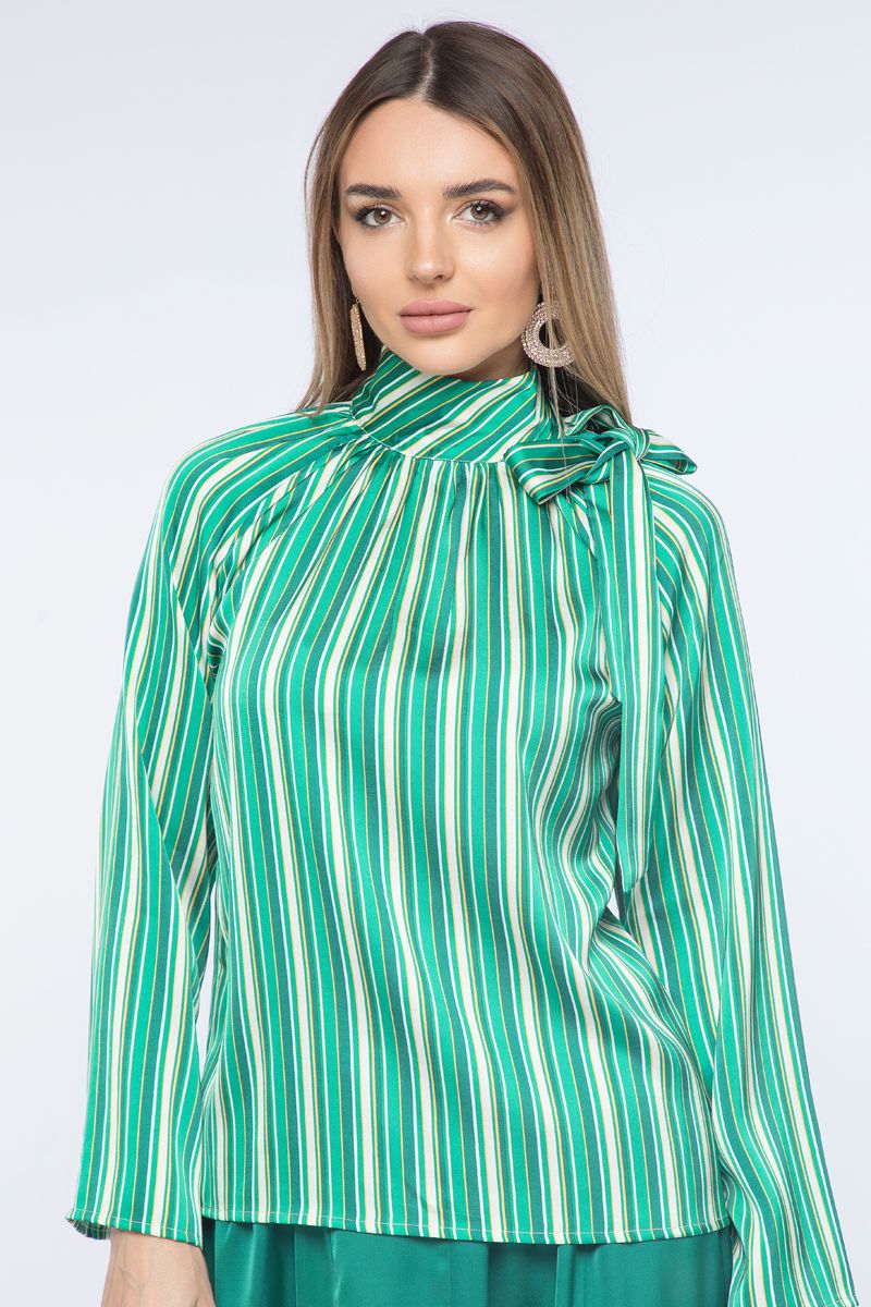 striped women satin top