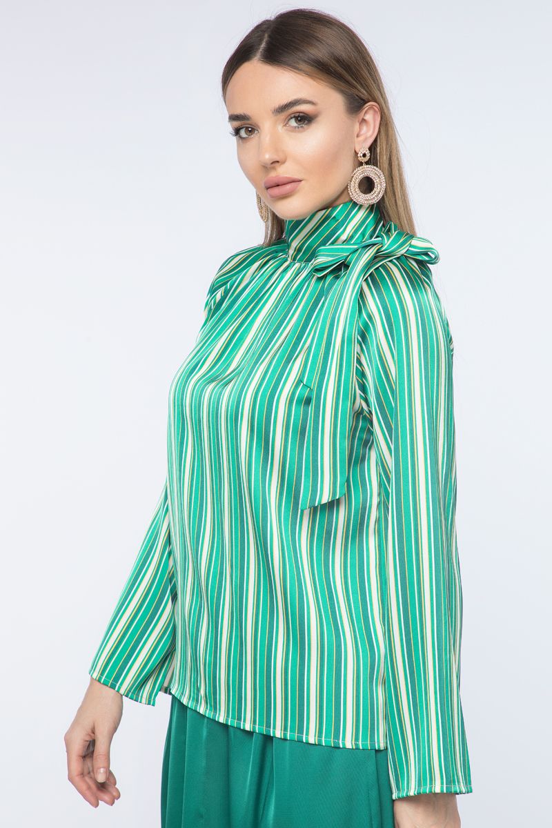 striped women satin top