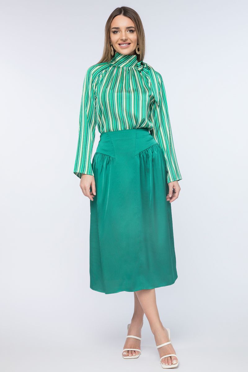 striped women satin top