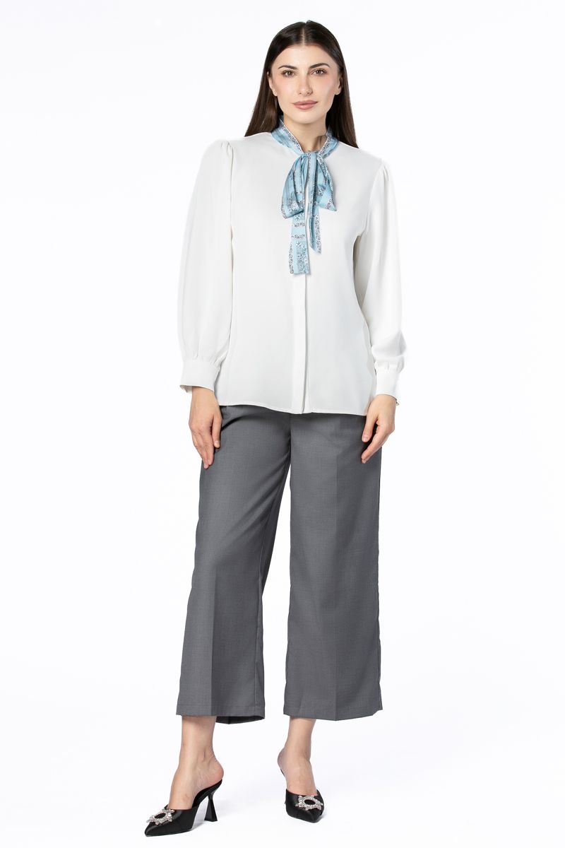 solid colored cropped women pants