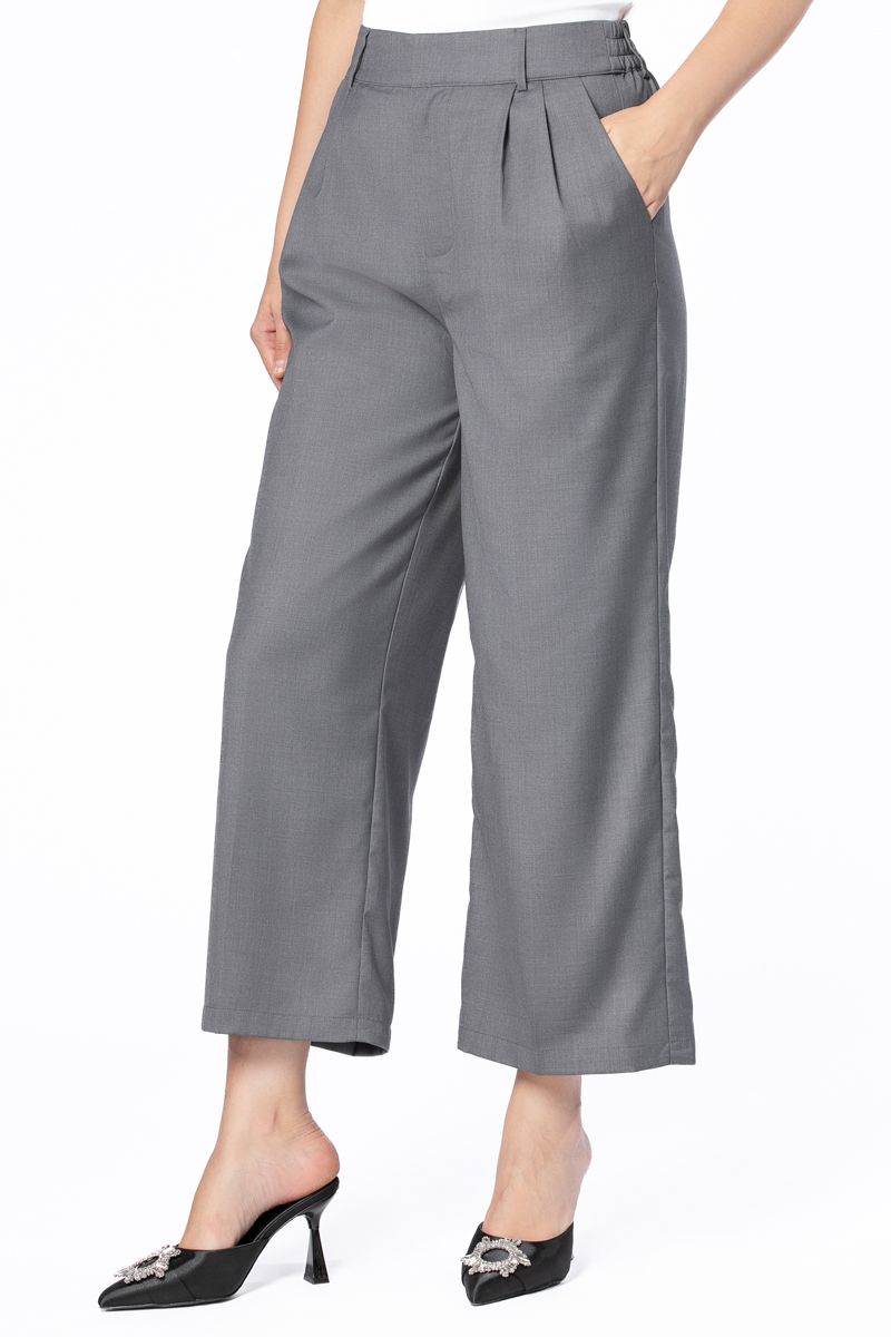 solid colored cropped women pants