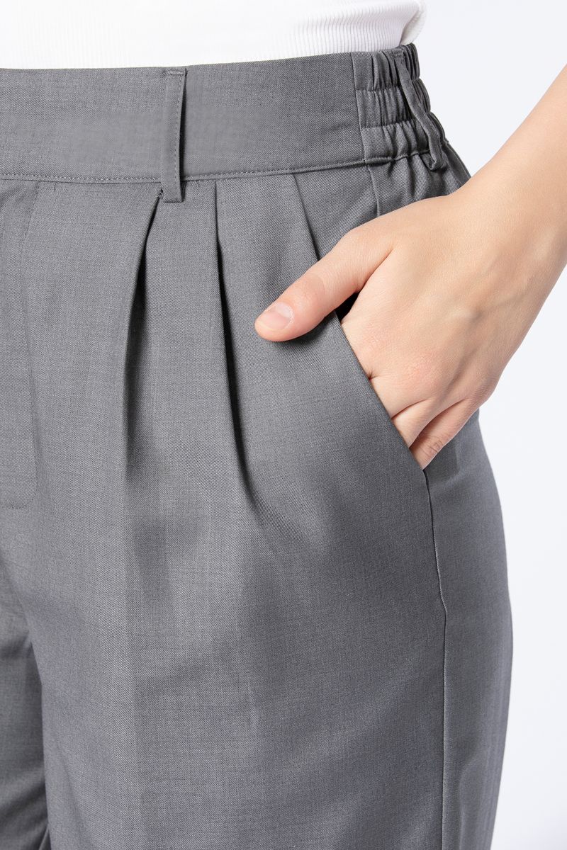 solid colored cropped women pants