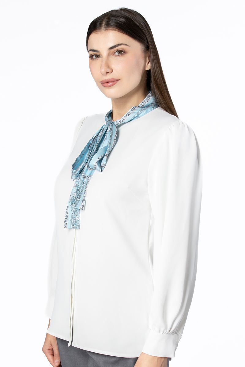 قميص نسائي برباط على الرقبة