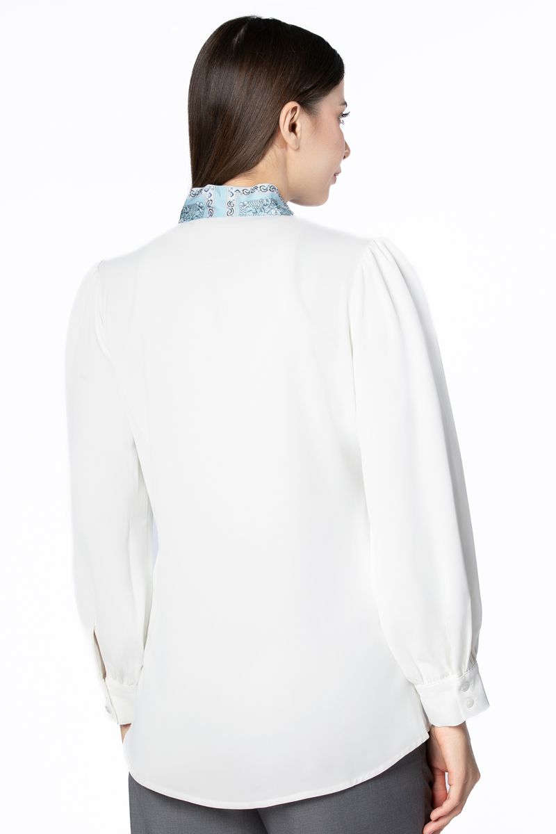 قميص نسائي برباط على الرقبة