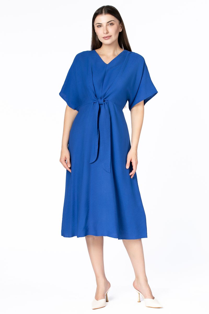 فستان نسائي فضفاض برباط على الخصر