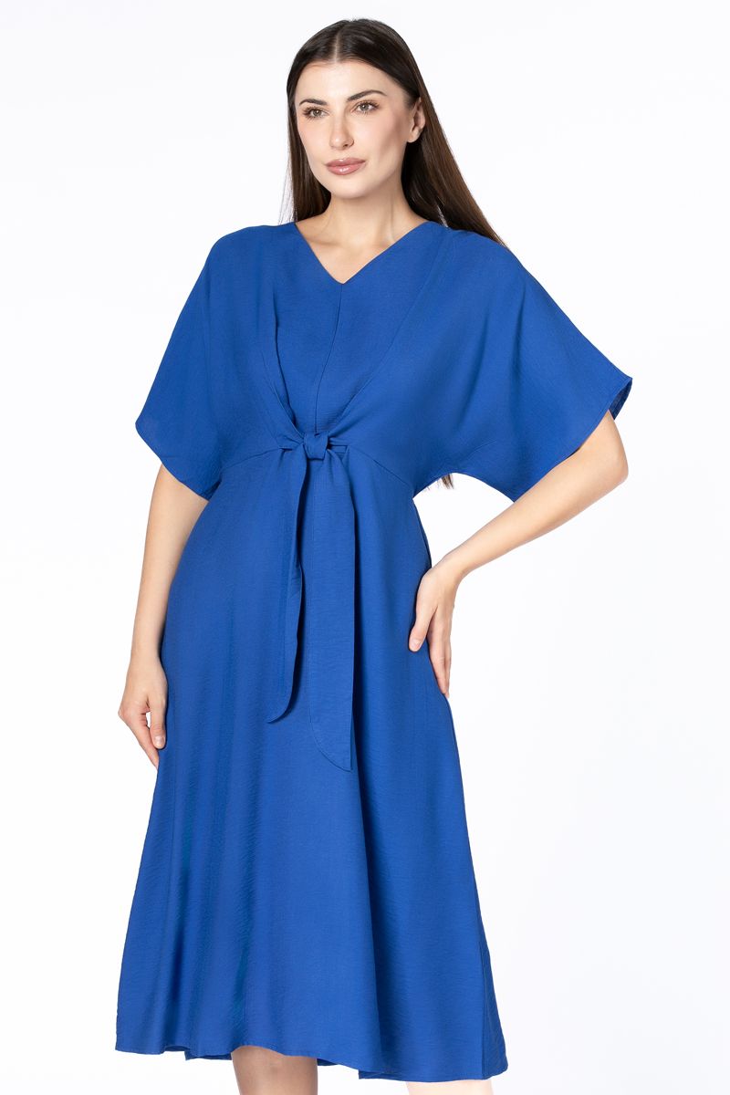 فستان نسائي فضفاض برباط على الخصر